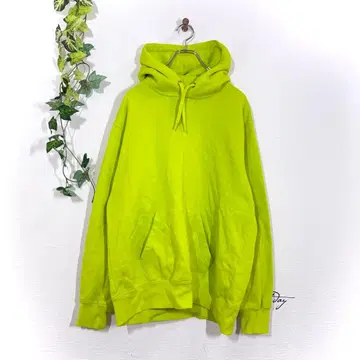 GU 남성용 후드티 맨투맨 풀오버 XL 라임 그린