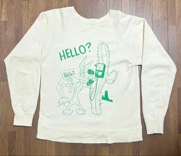 로드러너 와일리 코요테 프린트 맨투맨 루니툰