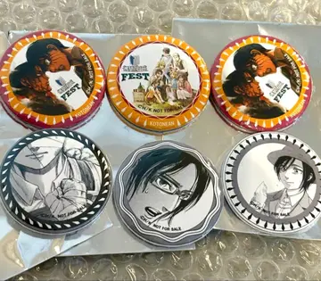 한정품 진격의 거인 진격의 히타 페스티벌 캔뱃지 리바이 한지 미카사