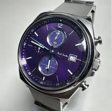 폴스미스 크로노그래프 손목시계 퍼플 실버 폴스미스