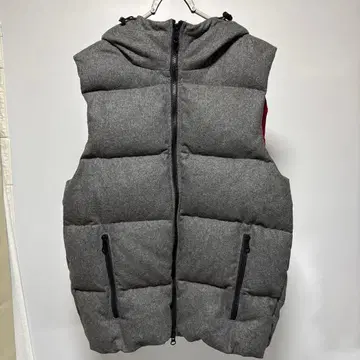 그레이 다운 베스트 ( 안감 레드 )