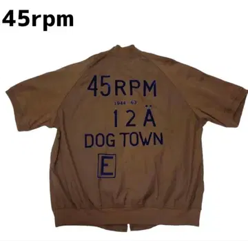 45rpm Studio 백 로고 반팔 블루종 자켓 점퍼