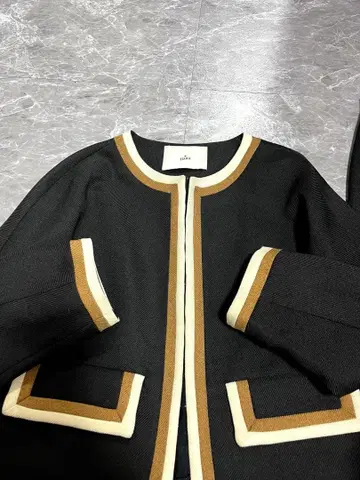 새상품급 Tiara 티아라 컬러 블록 셋업 수트