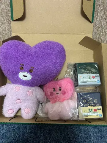 BT21 TATA 봉제 인형 반지 세트