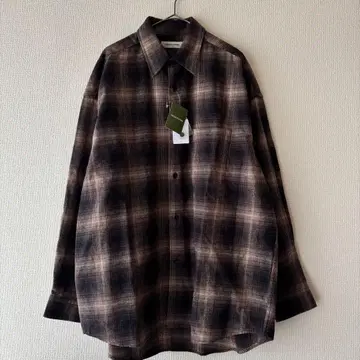 새상품 프릭스스토어 릴랙스핏 옴브레 체크 플란넬 셔츠