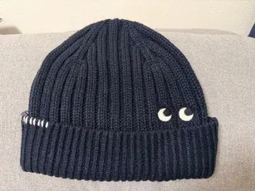 ANYA HINDMARCH 네이비 니트 모자