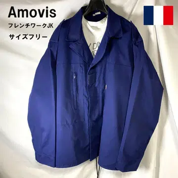 Amovis 남성 프리 사이즈 프렌치 워크 빈티지 자켓 파랑