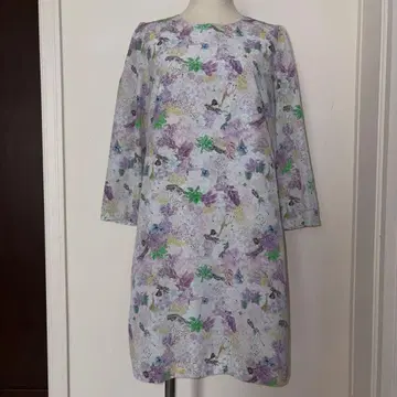 프랑슈리페 기린 화이트 타이거 패턴 원피스