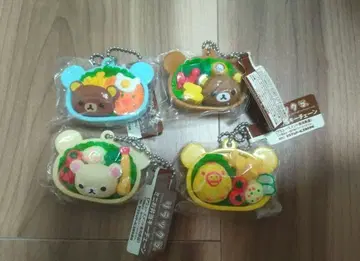리락쿠마 미니 도시락 키체인 4종 세트