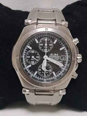 SEIKO ALBA 알바 알람 크로노그래프 티타늄