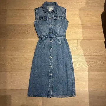 ZARA 무릎 아래 데님 원피스