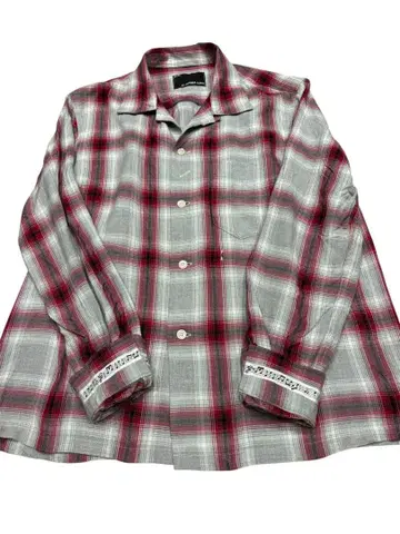 넘버나인 number nine 옴브레 보드 셔츠 오픈 카라