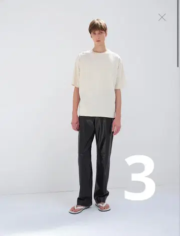 Auralee 26SS textured lamb leather pants