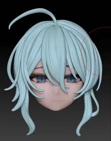 메가미 디바이스용 헤어 부품 미망인의 설녀 유키노 미후유(풍)