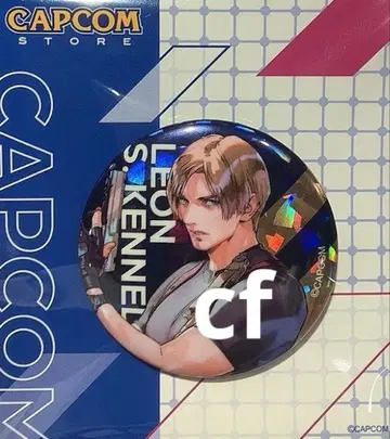 바이오하자드 홀로그램 캔뱃지 레온 캡콤 스토어 이케부쿠로