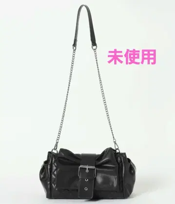 Heather BIG 리본 벨트 BAG 블랙