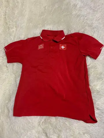 UNIQLO 스위스 국기 피케 셔츠 페더러 S 사이즈