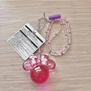 디즈니 빛나는 완구 미니 목걸이 핑크