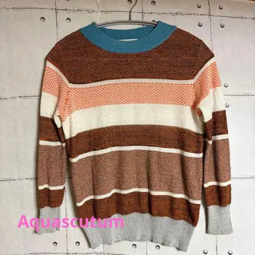 Aquascutum 아쿠아 스큐텀 보더 니트 M 사이즈