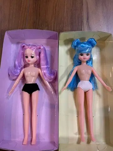 새상품 리카짱 2점 트윈 테일 보라색 헤어 스카이블루 헤어 쿠로미