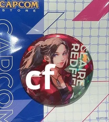 바이오하자드 홀로그램 캔뱃지 클레어 캡콤 스토어 이케부쿠로