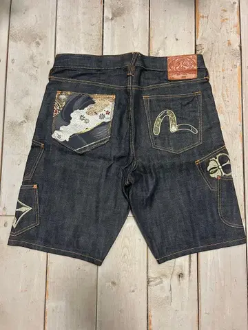 에비수 evisu 데님 하프 팬츠 사이즈 34