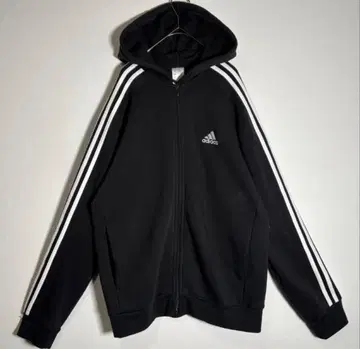 구제 의류 아디다스 자수 로고 사이드 라인 집업 후드티