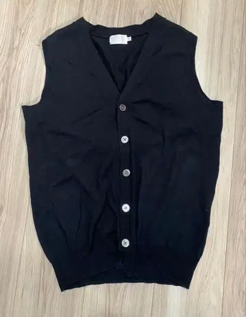 에디피스 블랙 베스트 니트 베스트 울 100%