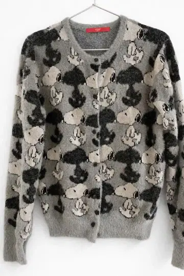 graniph 스누피 패턴 가디건