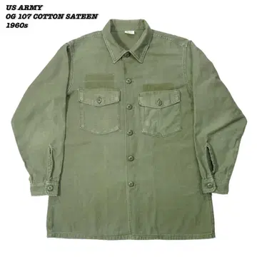 US ARMY OG107 COTTON SATEEN SHIRT 1960s
