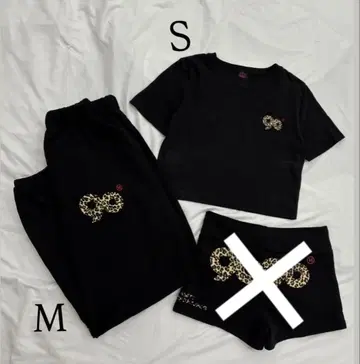 9090girl 레오파드 블랙 셋업 S & M