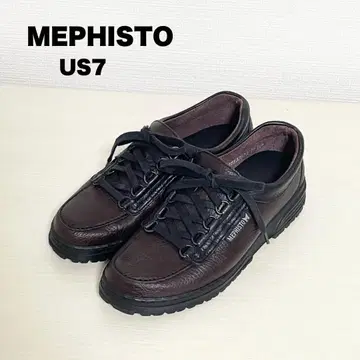 메피스토 스니커즈 다크 브라운 가죽 US7 레이스업