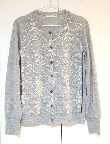 새상품급 츠모리치사토 TSUMORI CHISATO 가디건 자수 벨로아
