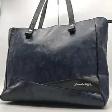 사만사 킹즈 토트백 A4 수납 숄더 카모플라주 자립 네이비