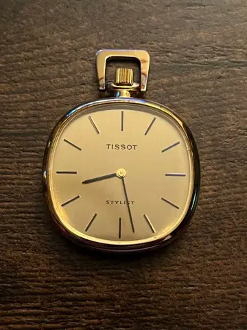 스위스산 TISSOT 티쏘 수동 와인딩 회중시계 스타일리스트 작동품