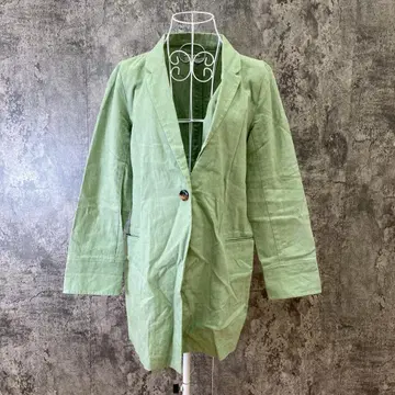 As well 아즈웰 테일러드 자켓 린넨 블레이저 그린 계열 F