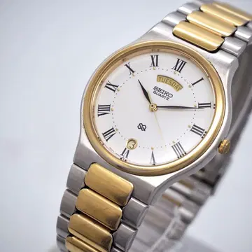 25 작동 SEIKO 시계 남성용 빈티지 데이데이트 콤비 레어