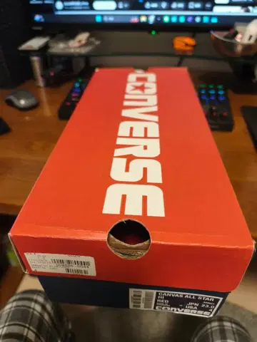 CONVERSE CANVAS ALL STAR HI 레드 23.0