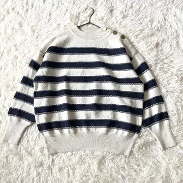 IENA 이에나 울 실크 릴리 보더 풀오버