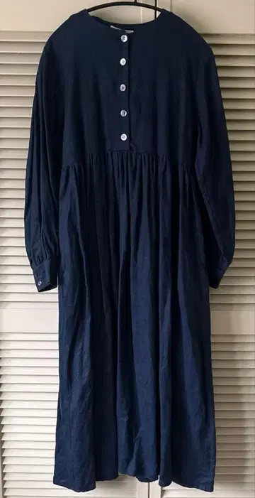 Fuule 린넨 롱 원피스 네이비