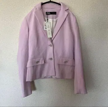 택 포함 새상품 ZARA 자라 비쥬 자켓 파스텔 컬러 핑크