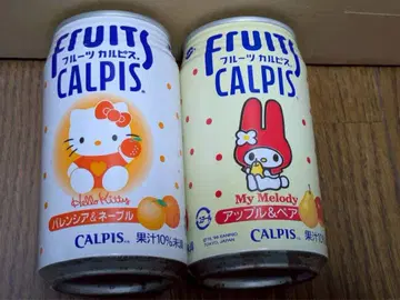 쇼와 레트로 당시물 산리오 헬로키티 마이멜로디 칼피스 캔 빈 캔