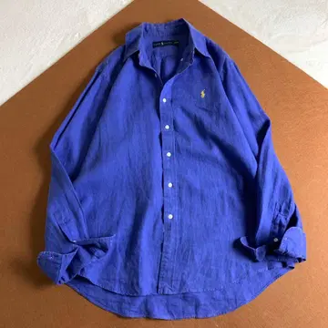 새상품급 랄프 로렌 포니 자수 BD 린넨 셔츠 빅 사이즈 2XL 상당
