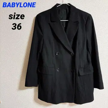 BABYLONE 바빌론 테일러드 자켓 더블 버튼 린넨 블랙