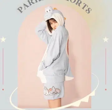 [ 젤라또피케 x 슈퍼 마리오 ] 요시 후드티 ( 블루 )