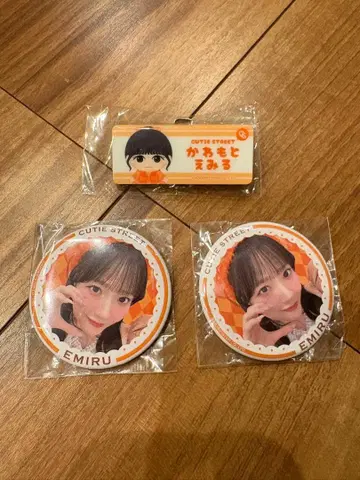 CUTIE STREET 카와모토 에루 네임 배지 캔 배지 세트