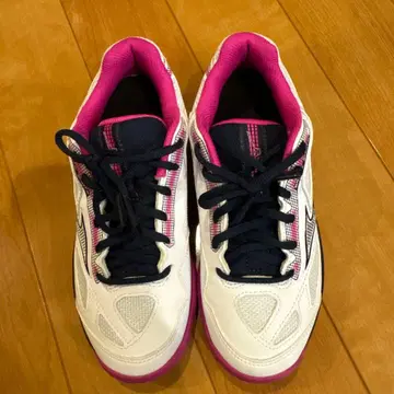 Mizuno 테니스화 여성용 화이트/핑크 아동용