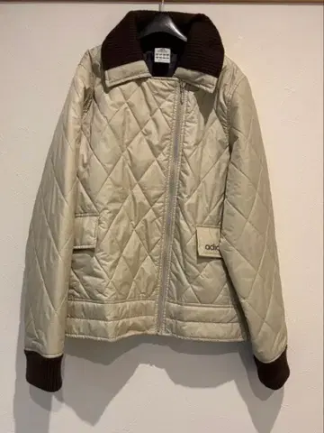 adidas 베이지 퀼팅 자켓