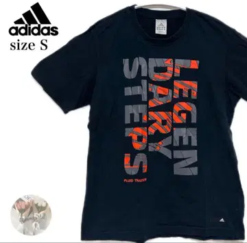 adidas*빅 로고 프린트 티셔츠 아디다스 여성용 키즈 블랙