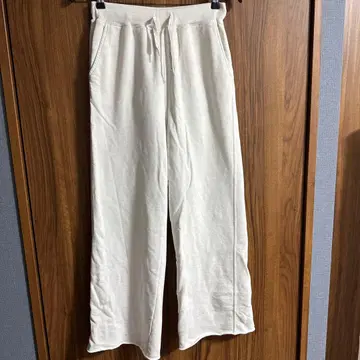 REMI RELIEF 화이트 스웨트 팬츠 M